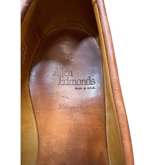 Allen Edmunds men’s brown leather Newport edition tassels shoes loafers size 8.5 - Picture 8 of 8